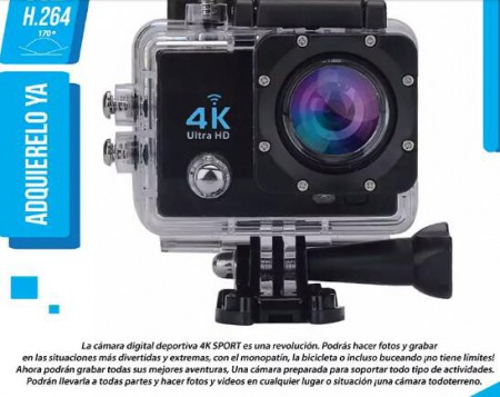 Cámara Sport Cam 4K/Full HD/1080